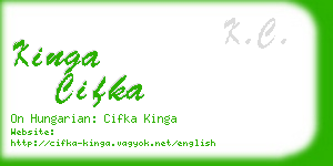 kinga cifka business card